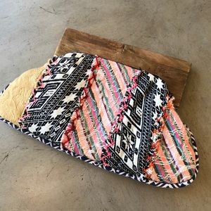 boutique boho clutch NWOT